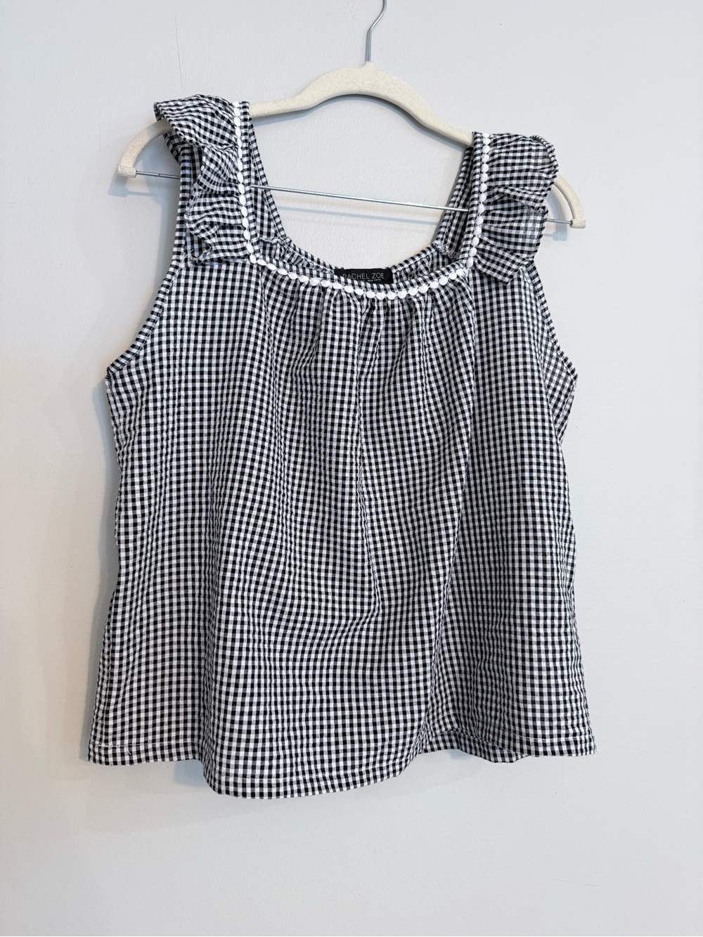 Rachel Zoe Gingham Blouse Tank